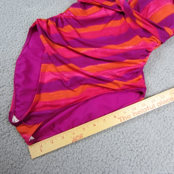 Lauren Ralph Lauren Swimsuit Womens 10 One piece  stretchy Beach colorful *Read* - Picture 4 of 15